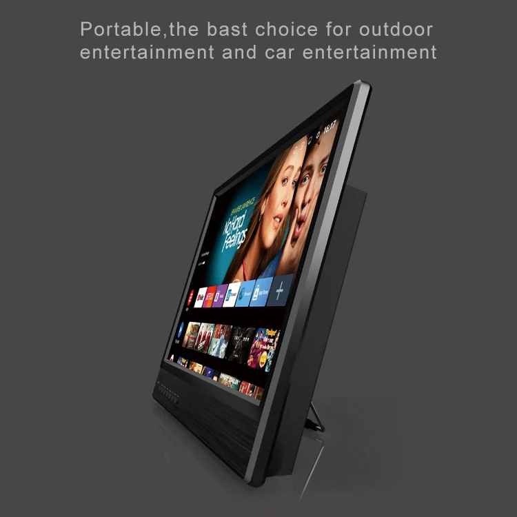 Téléviseur portable intelligent 18 pouces | Android 14, écran HD+ et batterie 3.5 h pour le camping et les voyages