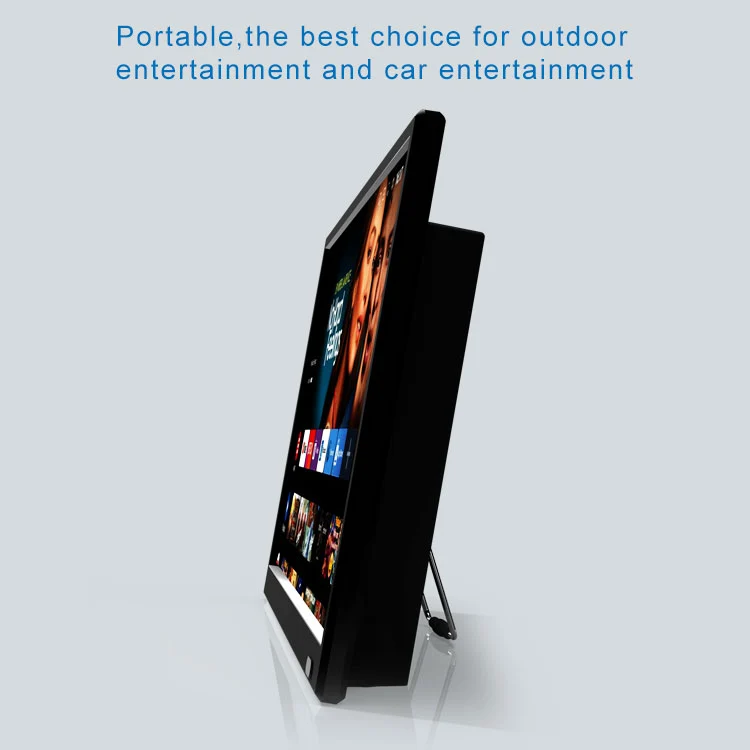 Téléviseur portable intelligent 16 pouces | Android 9.0, batterie 3.5 h et écran HD pour le camping et la cuisine