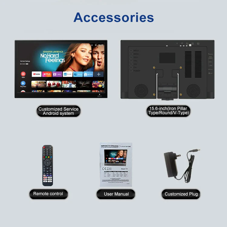 Téléviseur portable intelligent 16 pouces | Android 9.0, batterie 3.5 h et écran HD pour le camping et la cuisine