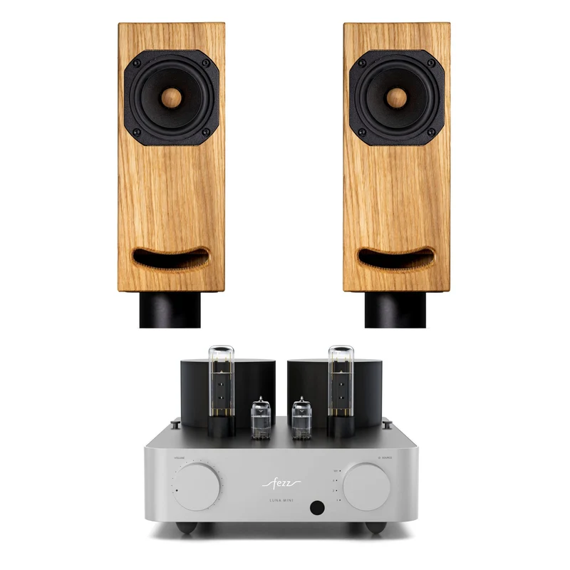 Audio Set Speakers Closer Acoustics OGY Oak + Tube Amplifier Fezz Luna Mini