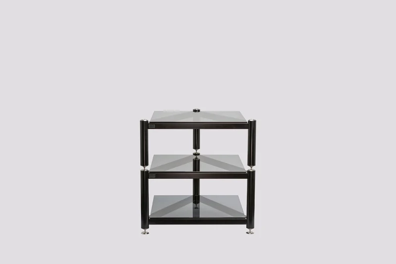 Triple-Shelf AV Rack VAP – Stainless Steel & Glass