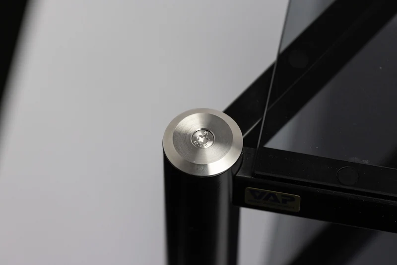 Dual-Shelf AV Rack VAP S2 – Stainless Steel & Glass