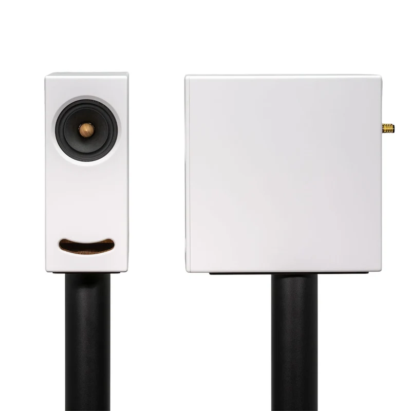 Closer Acoustics OGY Bookshelf Loudspeakers - Pair - White Acrylic Stone '26