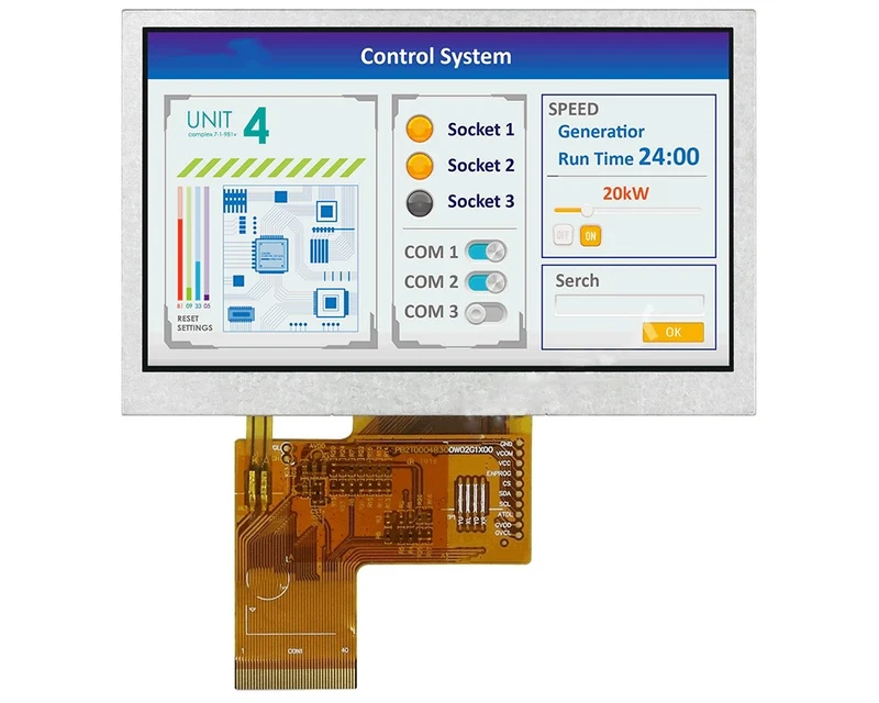 Écran TFT IPS 4.3 pouces 480x272px sans tactile