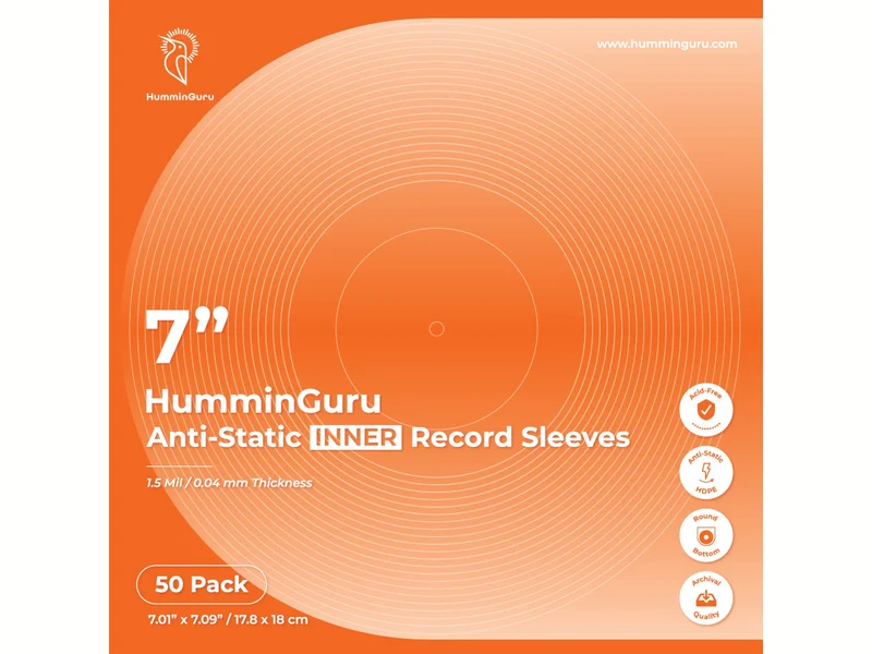 HUMMINGURU Pochettes intérieures x 50 (POUR DISQUES 7")