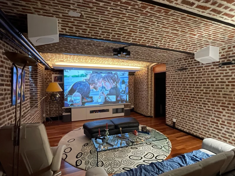 AV Concept Products CeilingScreen Tensioned X (BlackDrop 40cm) - Infinity+ (Sortie de toile à l'arrière)