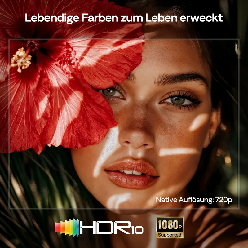 Aurzen EAZZE E1 Mini Beamer mit Netflix, Smart Heimkino Projektor