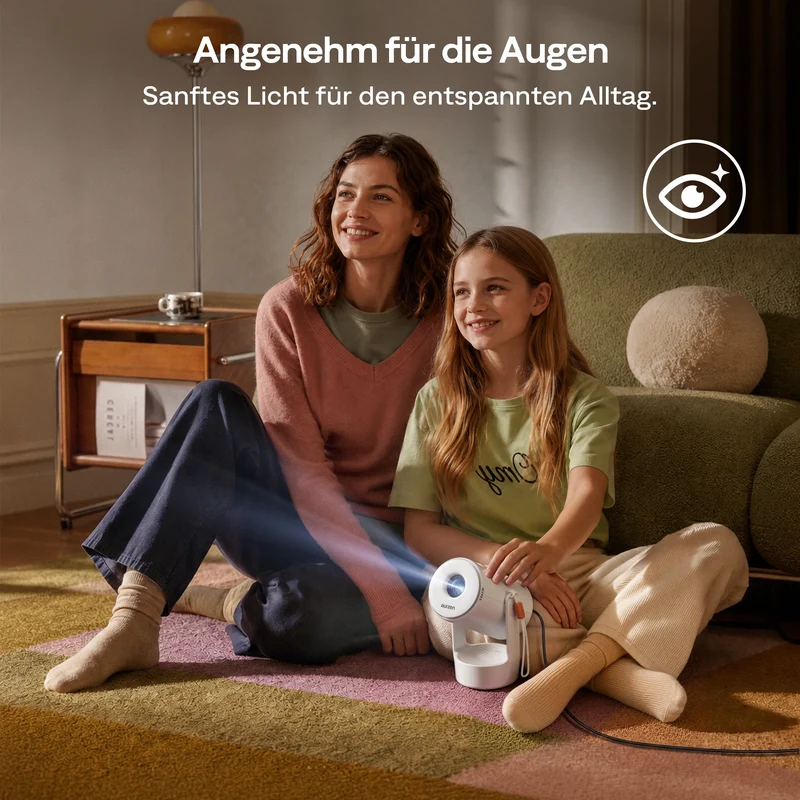 Aurzen EAZZE E1 Mini Beamer mit Netflix, Smart Heimkino Projektor