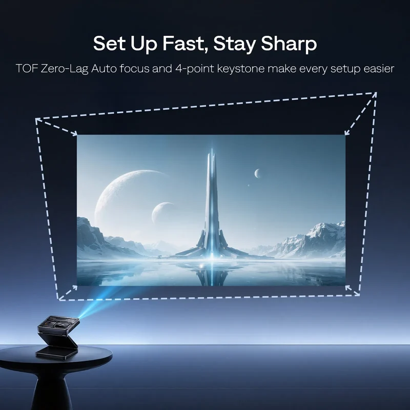 Aurzen ZIP Pro Tri-Fold Full HD Portable Projector