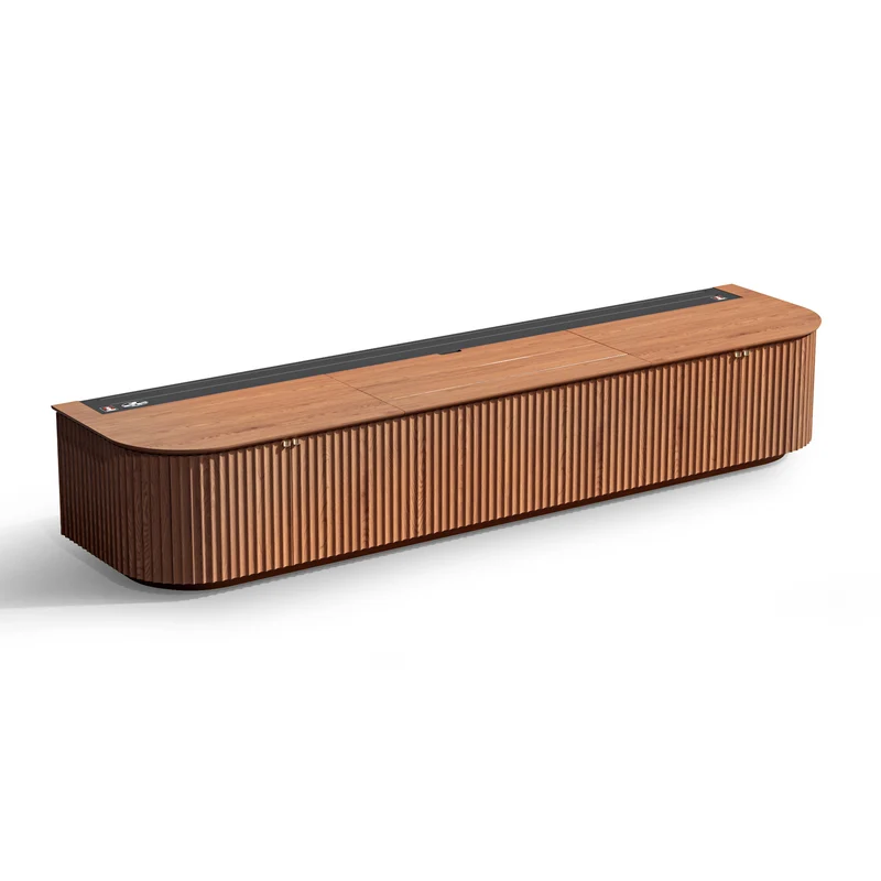 NothingProjector Milo Solid Wood Motorized Laser TV Cabinet for UST Projectors (Pre-Assembled)