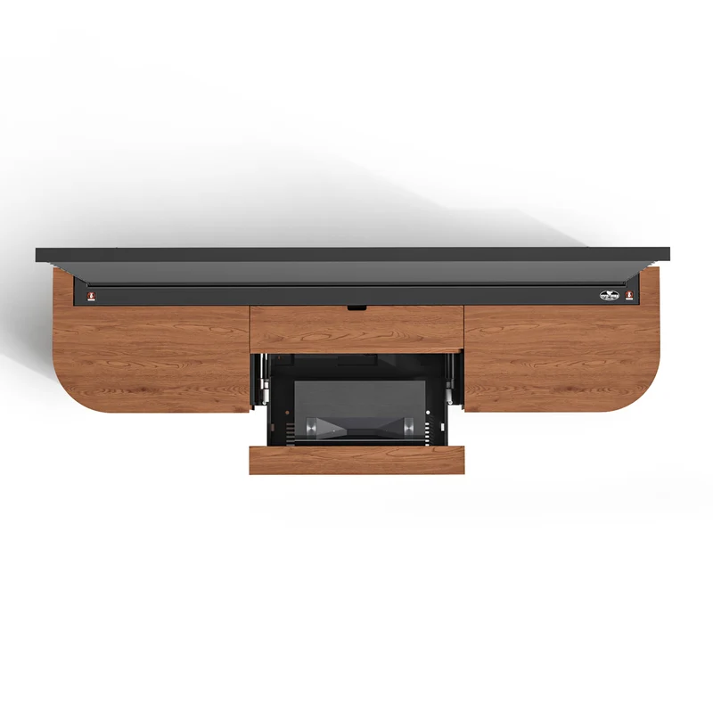 NothingProjector Milo Solid Wood Motorized Laser TV Cabinet for UST Projectors (Pre-Assembled)