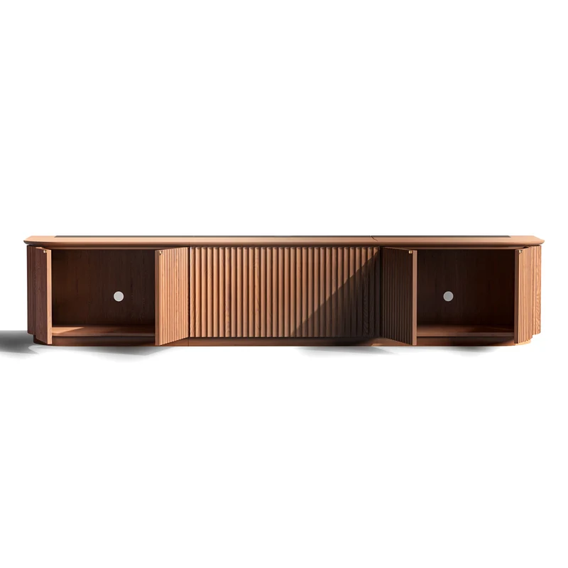 NothingProjector Milo Solid Wood Motorized Laser TV Cabinet for UST Projectors (Pre-Assembled)