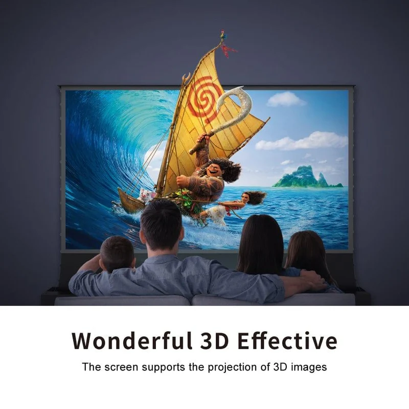 72"-120" VIVIDSTORM S PRO P Motorized 4K HD 3D Floor Rising UST ALR Projector Screen