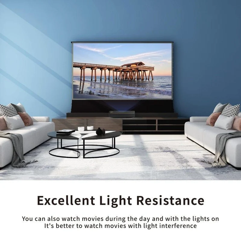 72"-120" VIVIDSTORM S PRO P Motorized 4K HD 3D Floor Rising UST ALR Projector Screen