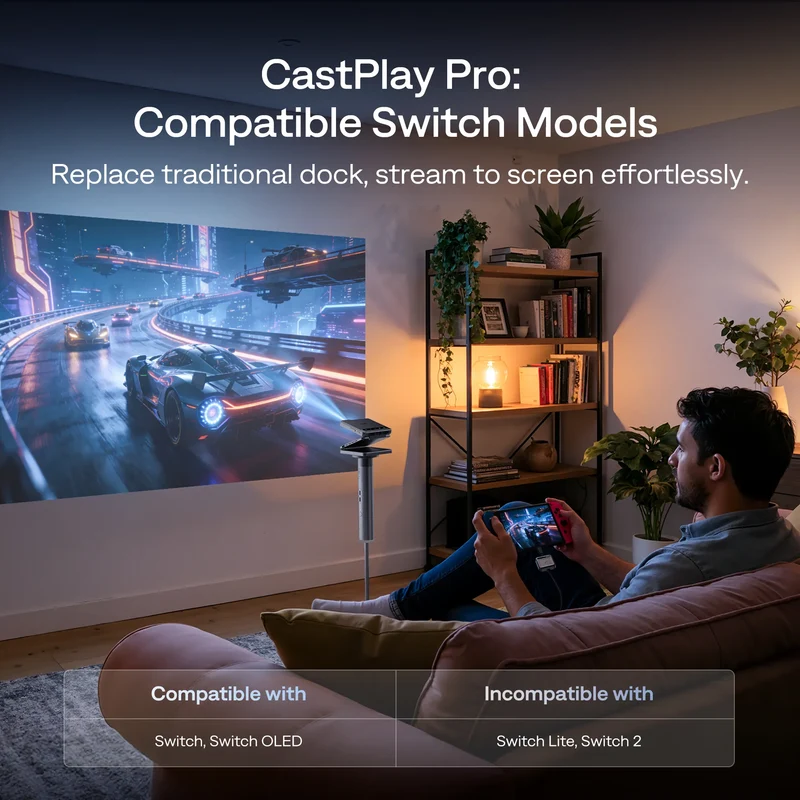 Aurzen CastPlay Pro Wireless USB-C Dongle for ZIP Projector