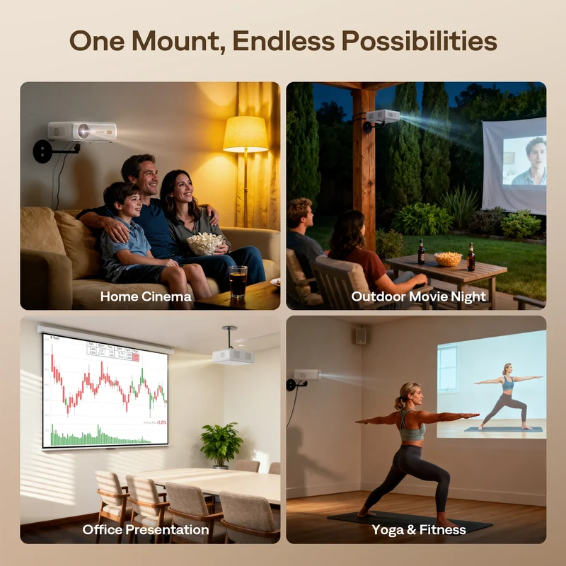 Aurzen PJ004PM Adjustable Wall Projector Mount