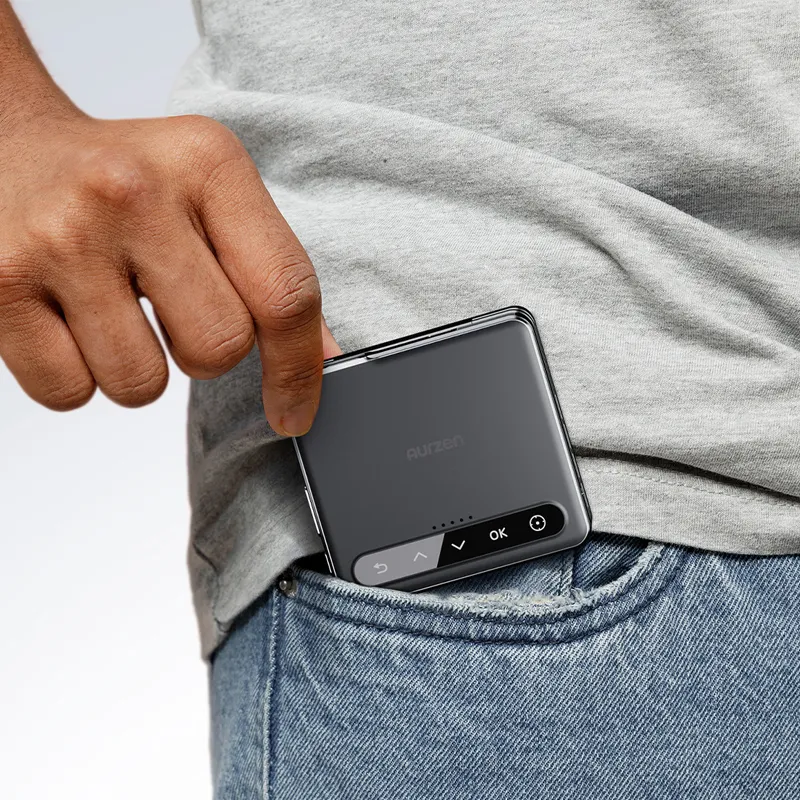 Aurzen ZIP Tri-Fold Portable Mini Projector