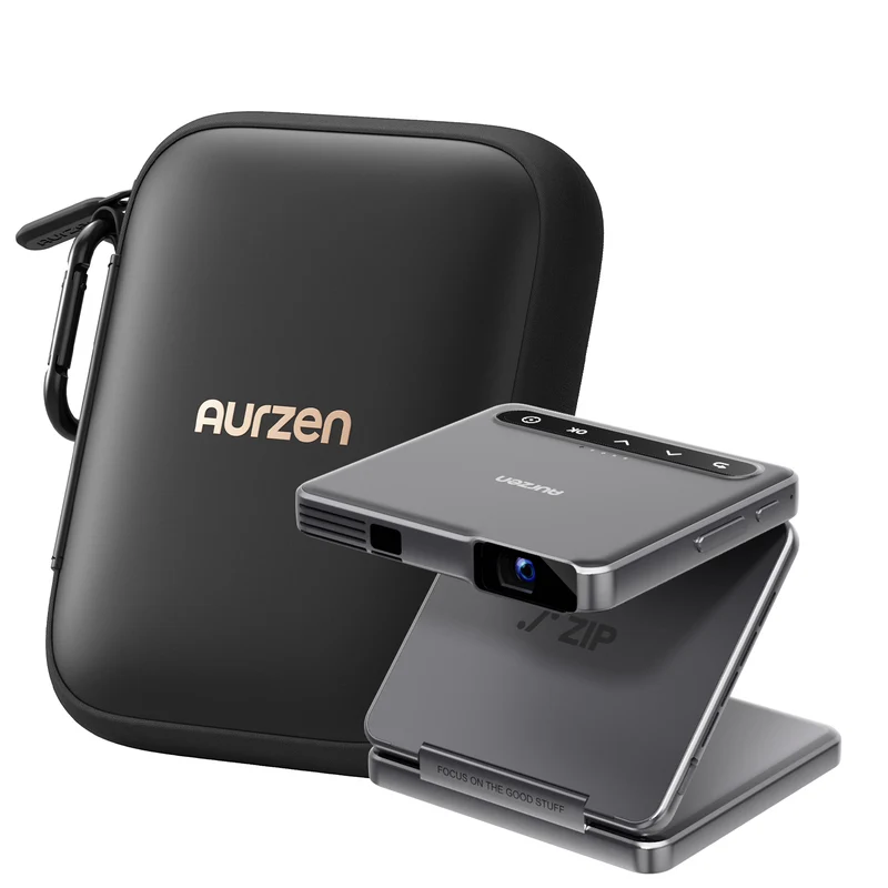 Aurzen ZIP Tri-Fold Portable Mini Projector