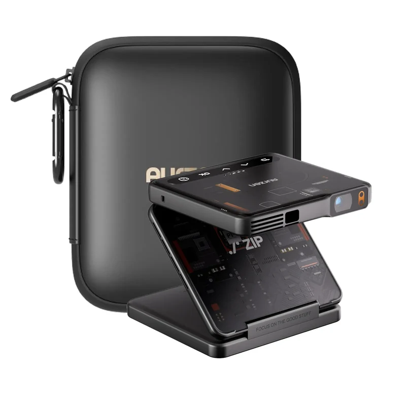 Aurzen ZIP Tri-Fold Portable Mini Projector