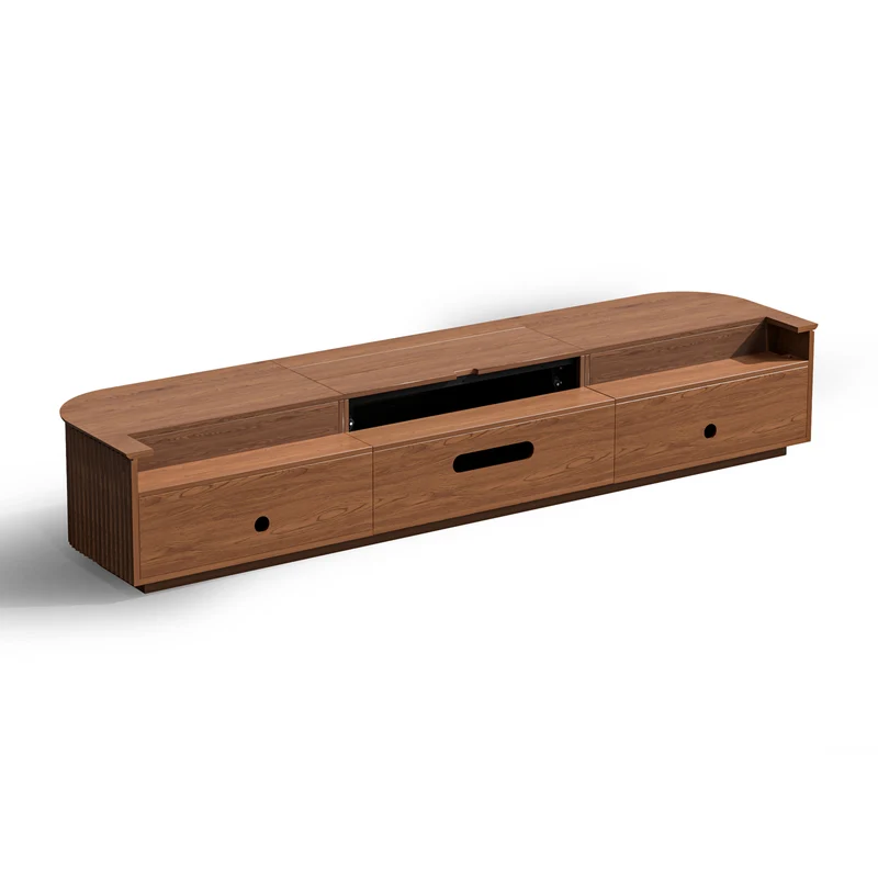 NothingProjector Milo Solid Wood Motorized Laser TV Cabinet for UST Projectors (Pre-Assembled)