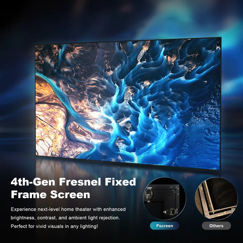 120 Inch NothingProjector Fscreen Fresnel Ultra Short Throw Projector Screen