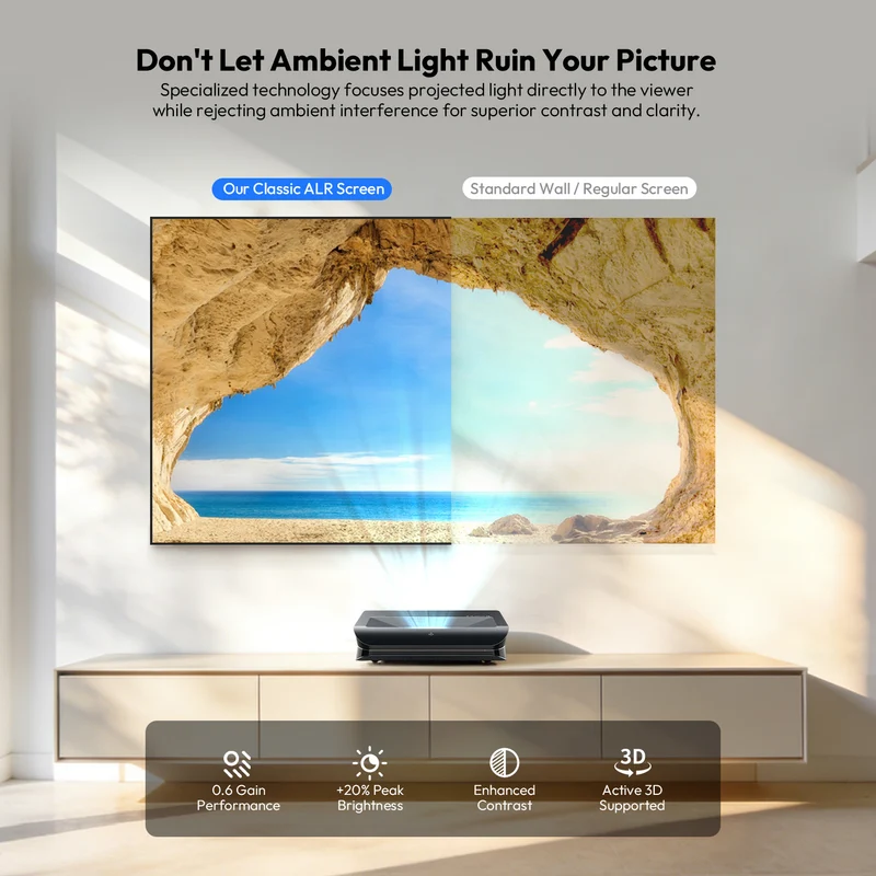 120 Inch NothingProjector Classic Pet Crystal 85% ALR Projector Screen