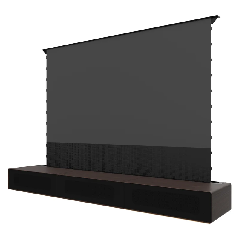 Premium Customizable Walnut Laser TV Cabinet for Ultra Short Throw Projector (Pre-Assembled)