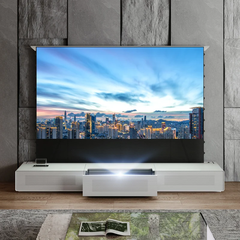 (Bundle) Formovie Theater Premium + Black Series Motorized ALR Screen + Laser TV Cabinet (Pre-Assembled)