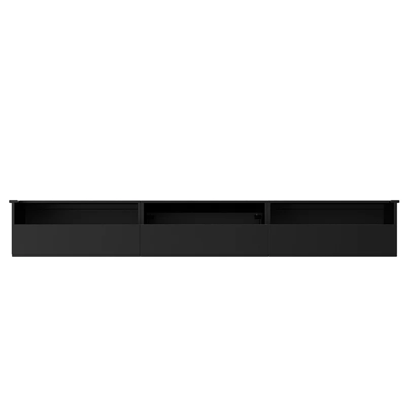 100"-120" Shore Black Motorized Laser TV Flat Pack Cabinet