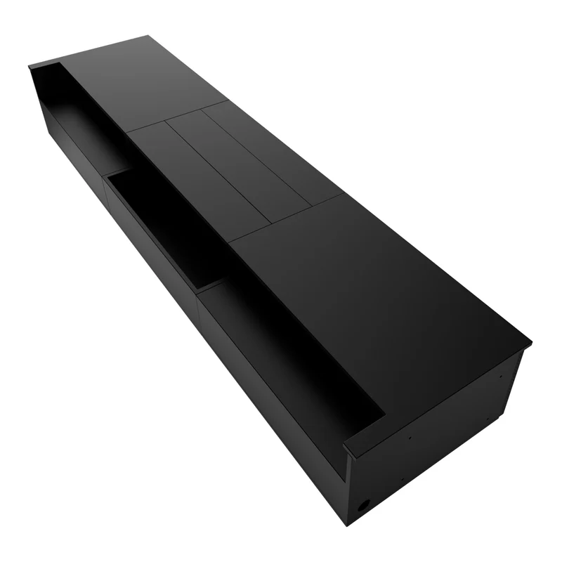 100"-120" Shore Black Motorized Laser TV Flat Pack Cabinet