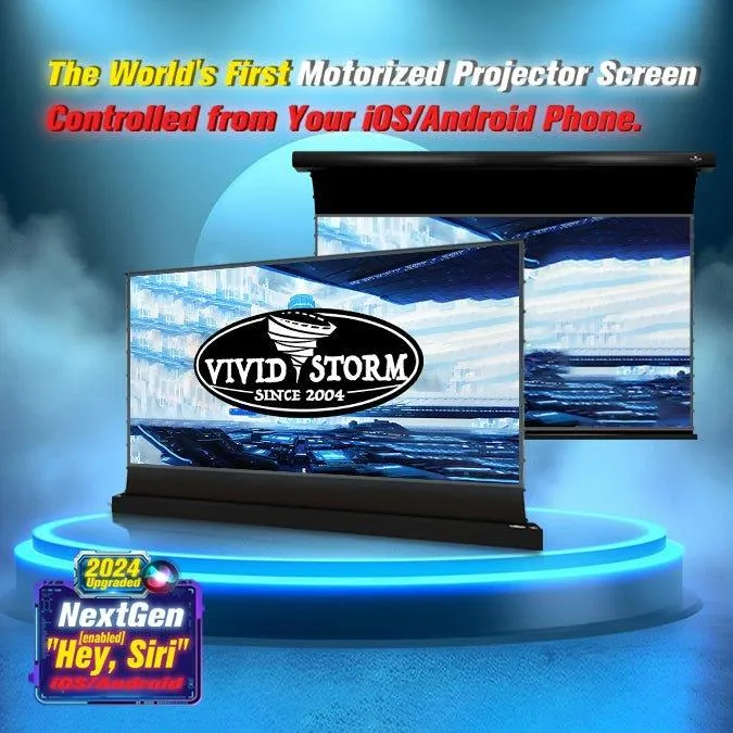 72"-120" VIVIDSTORM S PRO Motorized Tension Floor Rising UST ALR Projector Screen