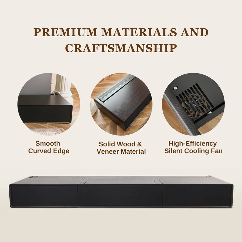 Shore Wood Grain TV Cabinet for Ultra Short Throw Projector (Pre-Assembled)
