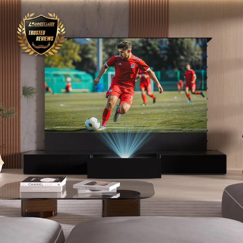 Shore Fully-Assembled Modern Matte TV Stand for UST Projector