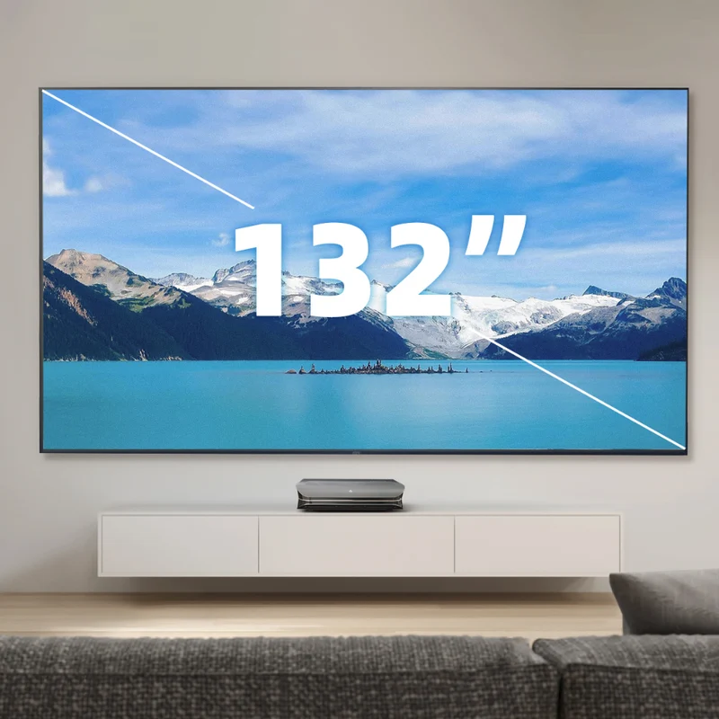 132 Inch NothingProjector Seamless Lenticular 4K UST 95% ALR Projector Screen