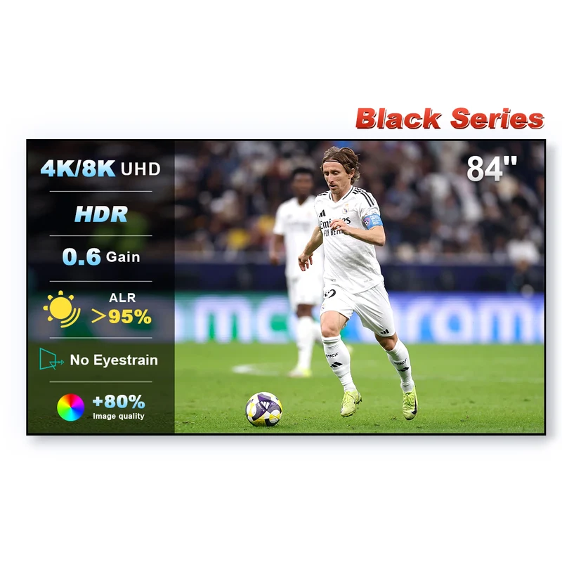 84''-150'' NothingProjector Black Series 95% ALR/CLR Ultra Short Throw Projector Screen