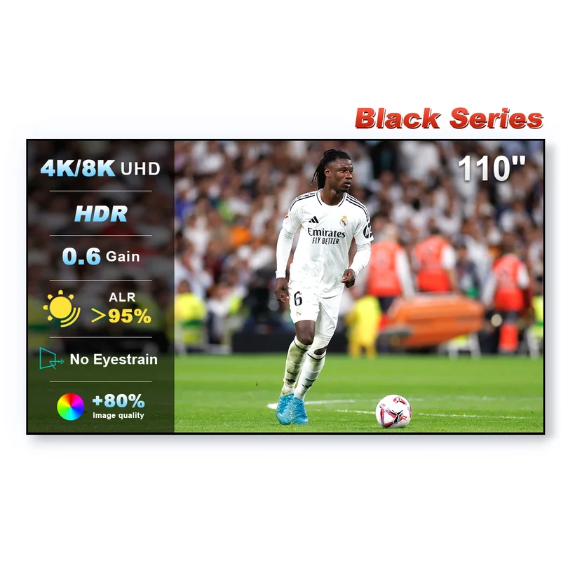 84''-150'' NothingProjector Black Series 95% ALR/CLR Ultra Short Throw Projector Screen