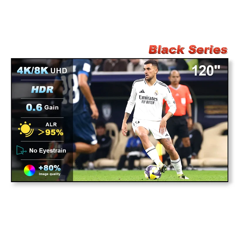 84''-150'' NothingProjector Black Series 95% ALR/CLR Ultra Short Throw Projector Screen