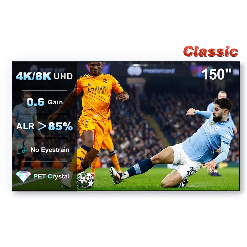 84''-120'' NothingProjector PET Crystal Classic 85% ALR UST Projector Screen