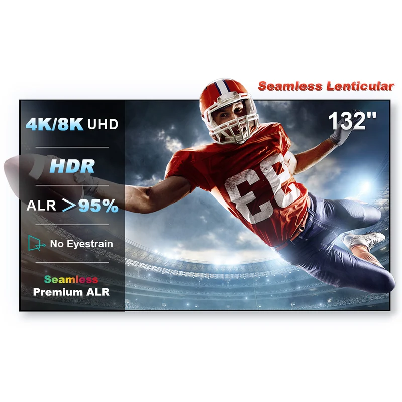 132 Inch NothingProjector Seamless Lenticular 4K UST 95% ALR Projector Screen