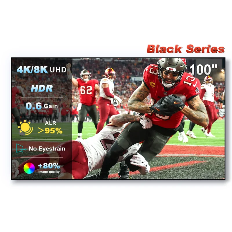 84''-150'' NothingProjector Black Series 95% ALR/CLR Ultra Short Throw Projector Screen