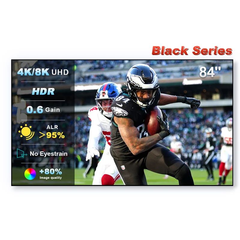 84''-150'' NothingProjector Black Series 95% ALR/CLR Ultra Short Throw Projector Screen