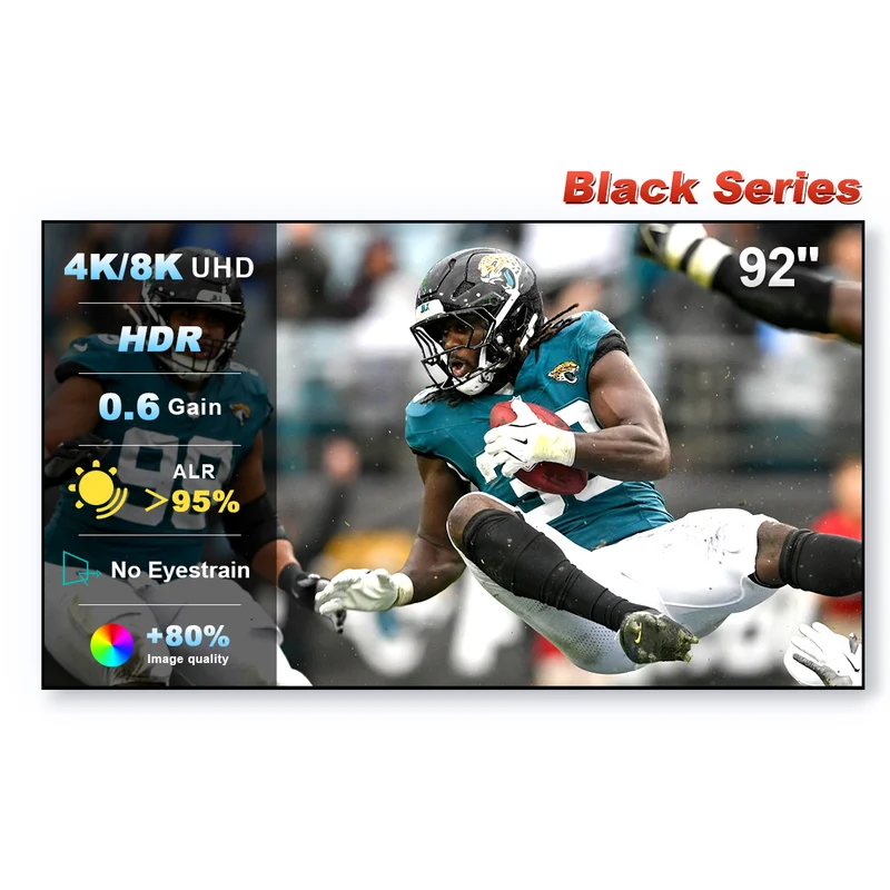 84''-150'' NothingProjector Black Series 95% ALR/CLR Ultra Short Throw Projector Screen