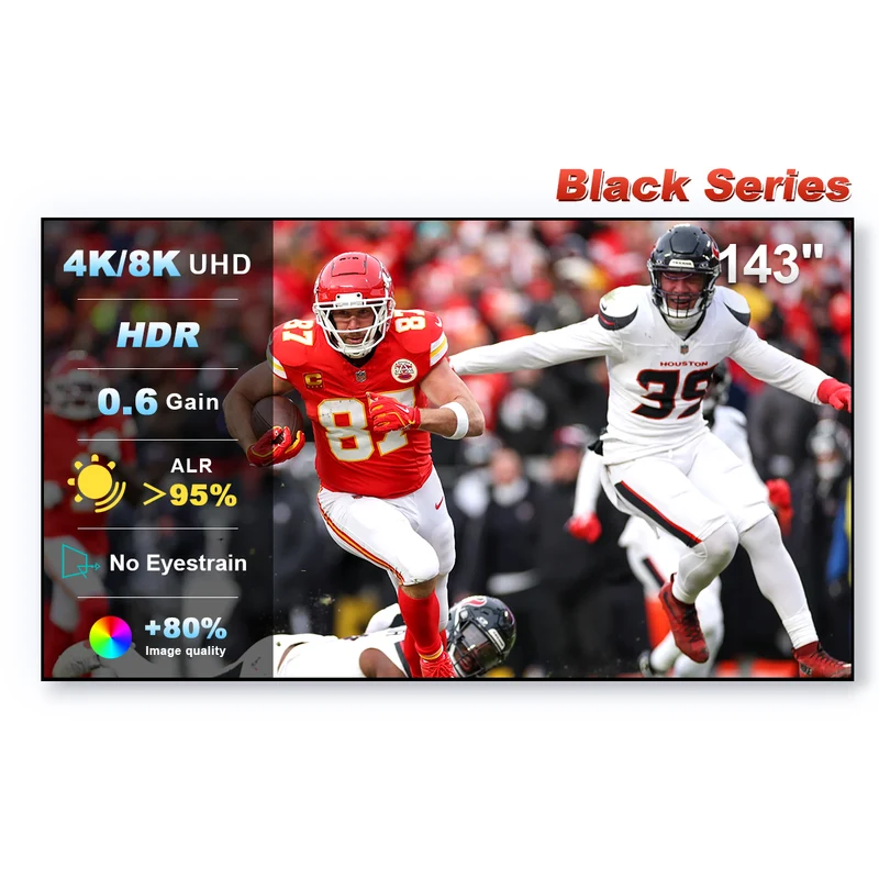 84''-150'' NothingProjector Black Series 95% ALR/CLR Ultra Short Throw Projector Screen