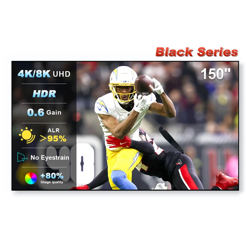 84''-150'' NothingProjector Black Series 95% ALR/CLR Ultra Short Throw Projector Screen