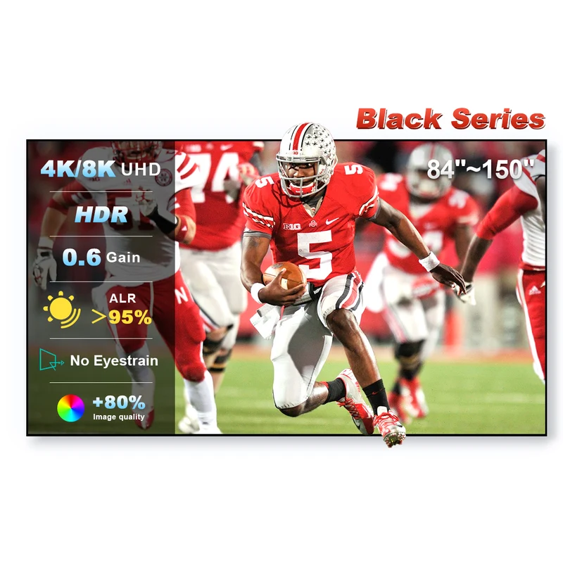 84''-150'' NothingProjector Black Series 95% ALR/CLR Ultra Short Throw Projector Screen