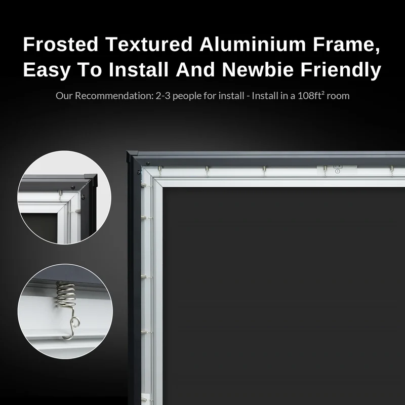 84''-150'' NothingProjector Black Series 95% ALR/CLR Ultra Short Throw Projector Screen