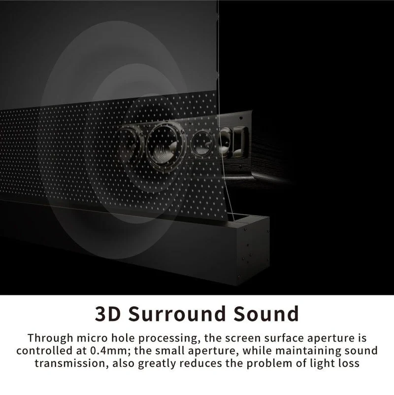 72"-120" VIVIDSTORM S PRO P Motorized 4K HD 3D Floor Rising UST ALR Projector Screen