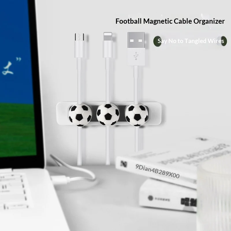 Football-shaped Magnetic Cable Organizer
