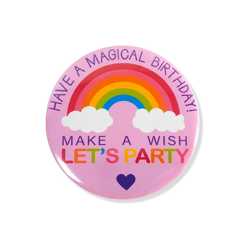 Happy Birthday Theme Birthday Party Badge