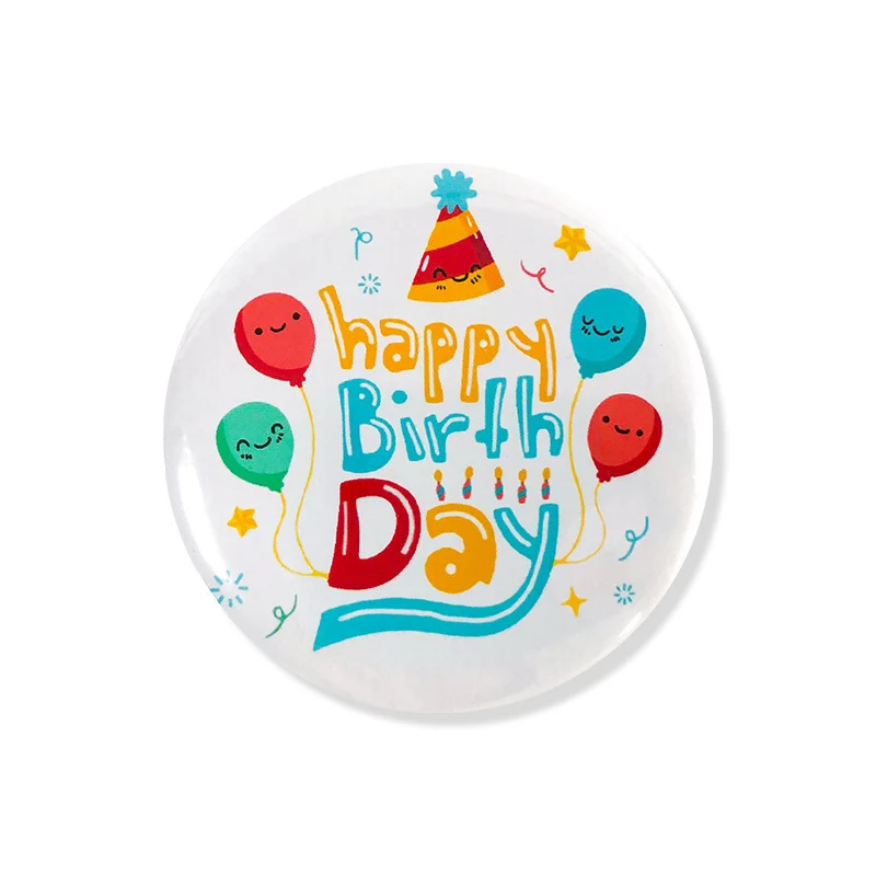 Happy Birthday Theme Birthday Party Badge
